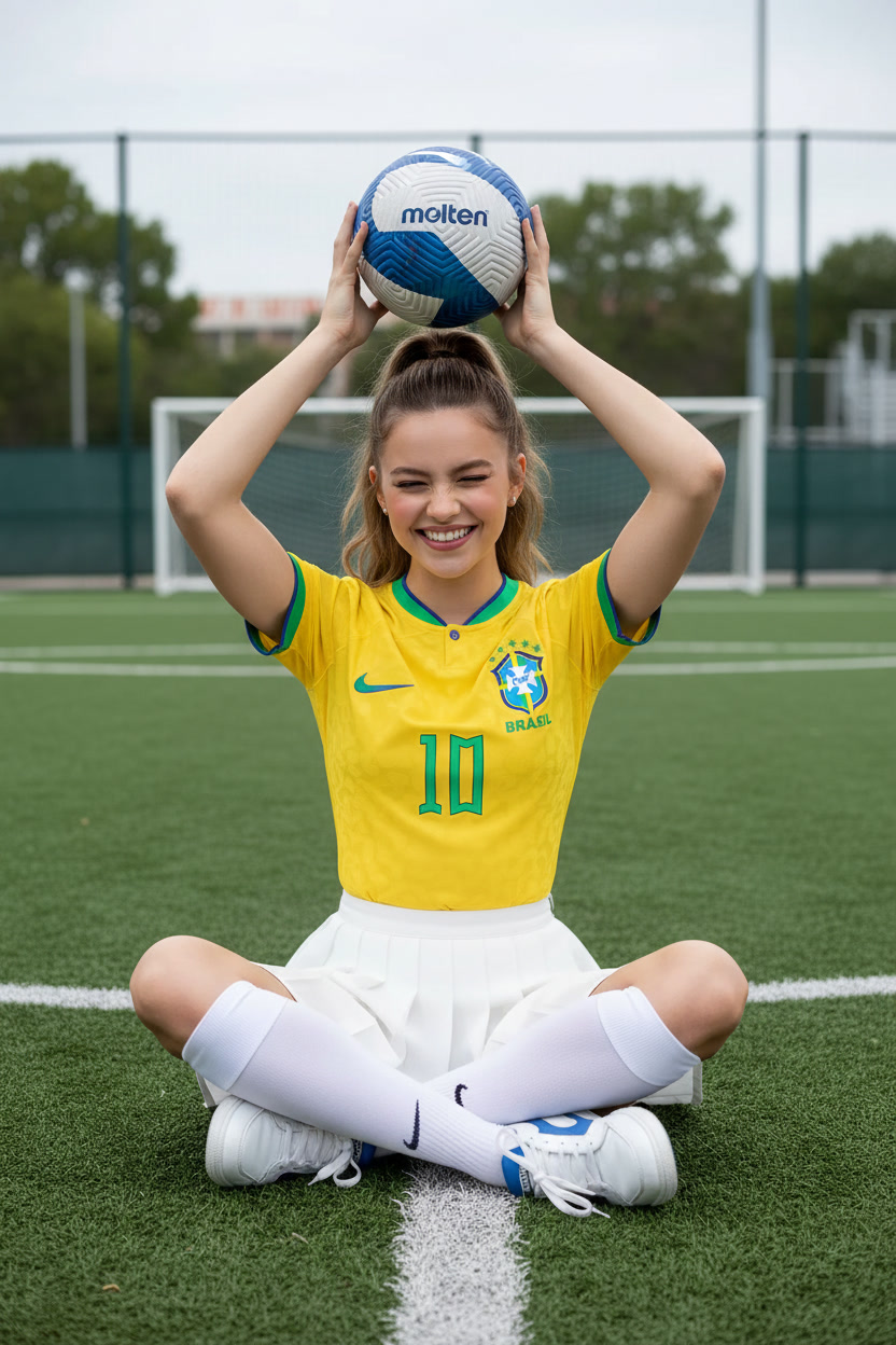 Brazil World Cup Soccer Field Portrait