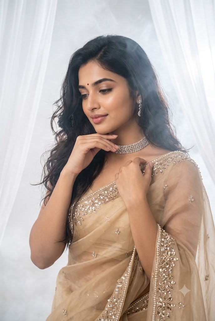 Champagne Gold Ethereal Beauty Portrait