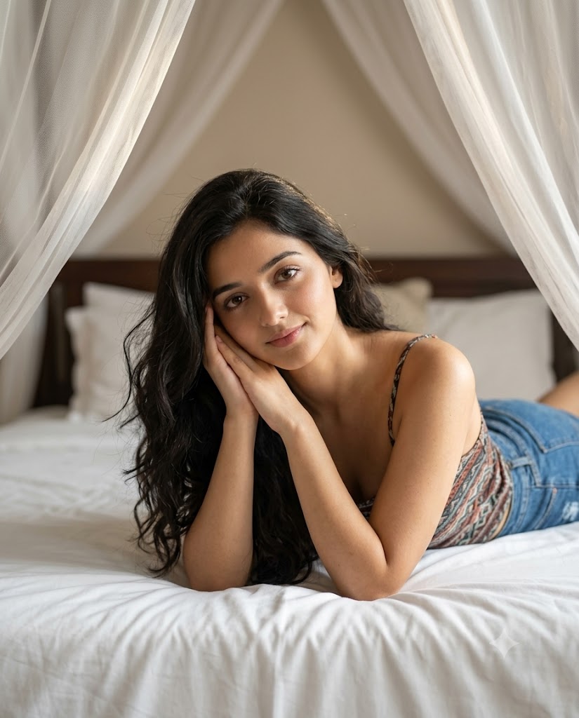 Cozy Morning Bedroom Portrait
