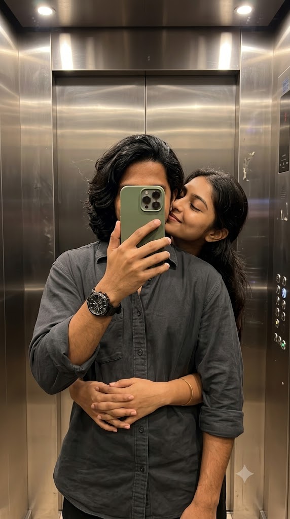 Elevator Romance Mirror Selfie