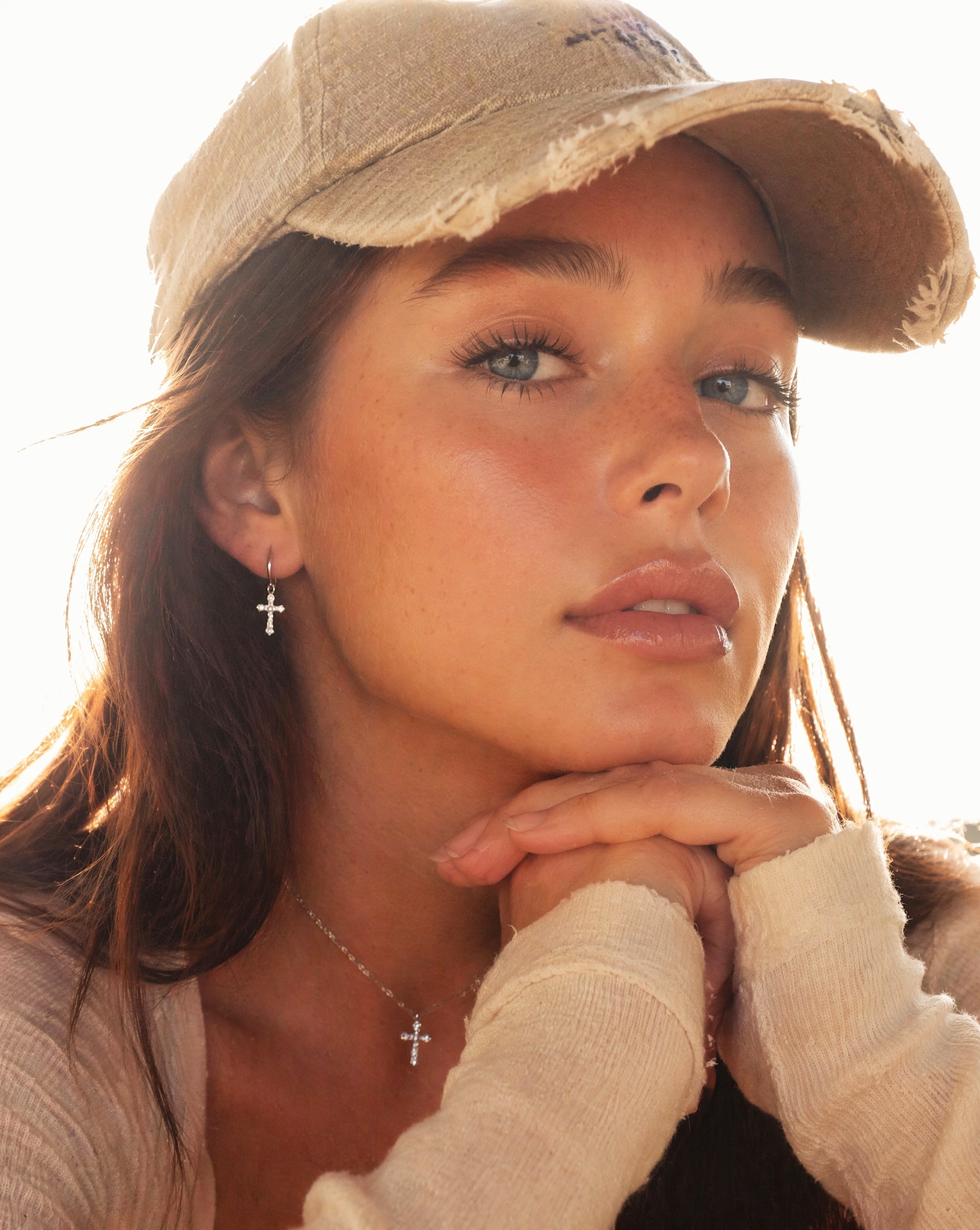 Ethereal Backlit Cap Portrait