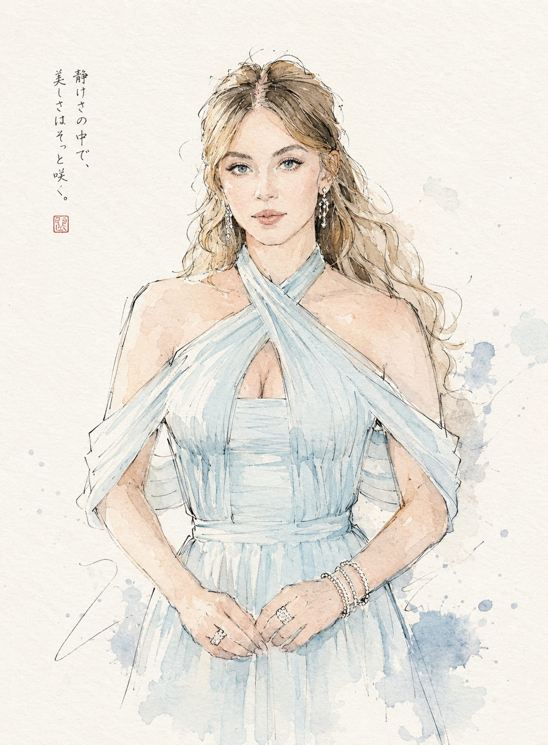 Japanese Watercolor Sketchbook Illustration