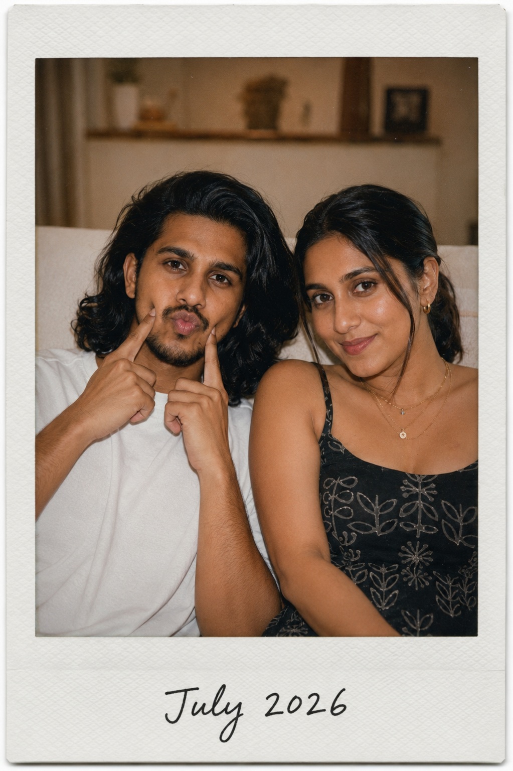 July 2026 Polaroid Couple Snapshot