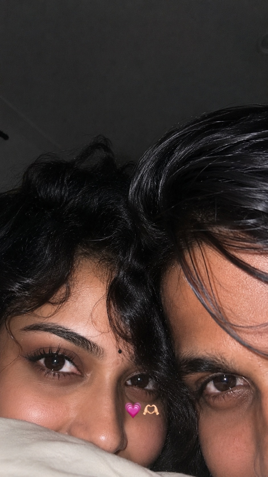 Late Night iPhone Flash Couple Close-Up