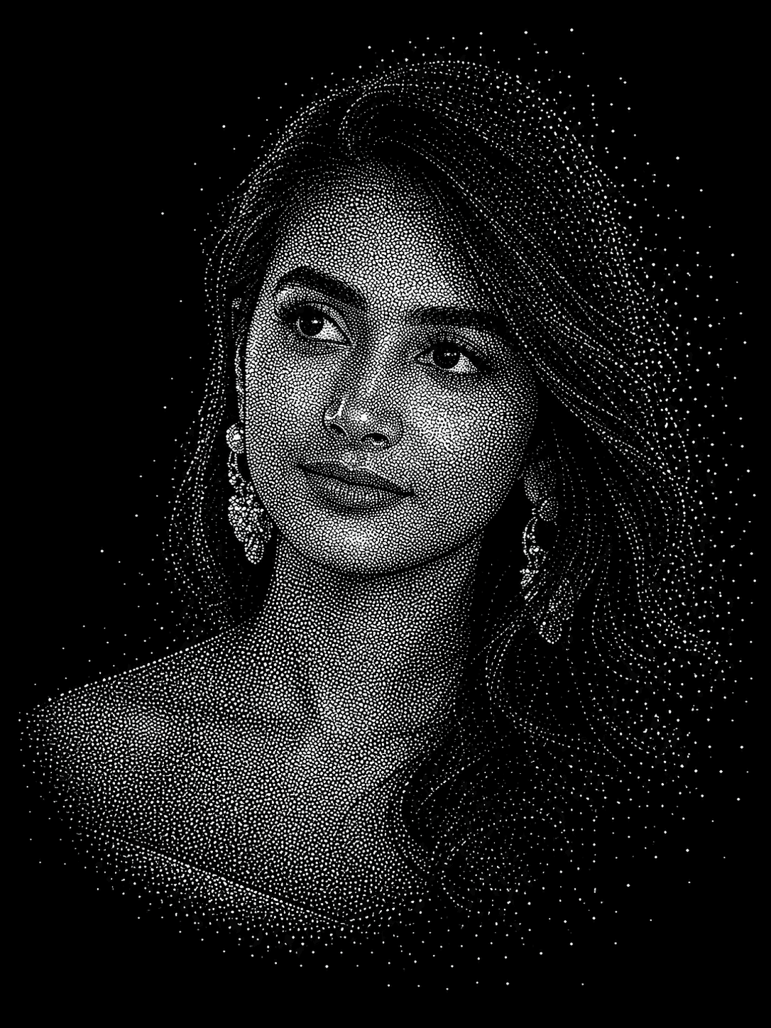 Monochrome Dot Matrix Identity Portrait