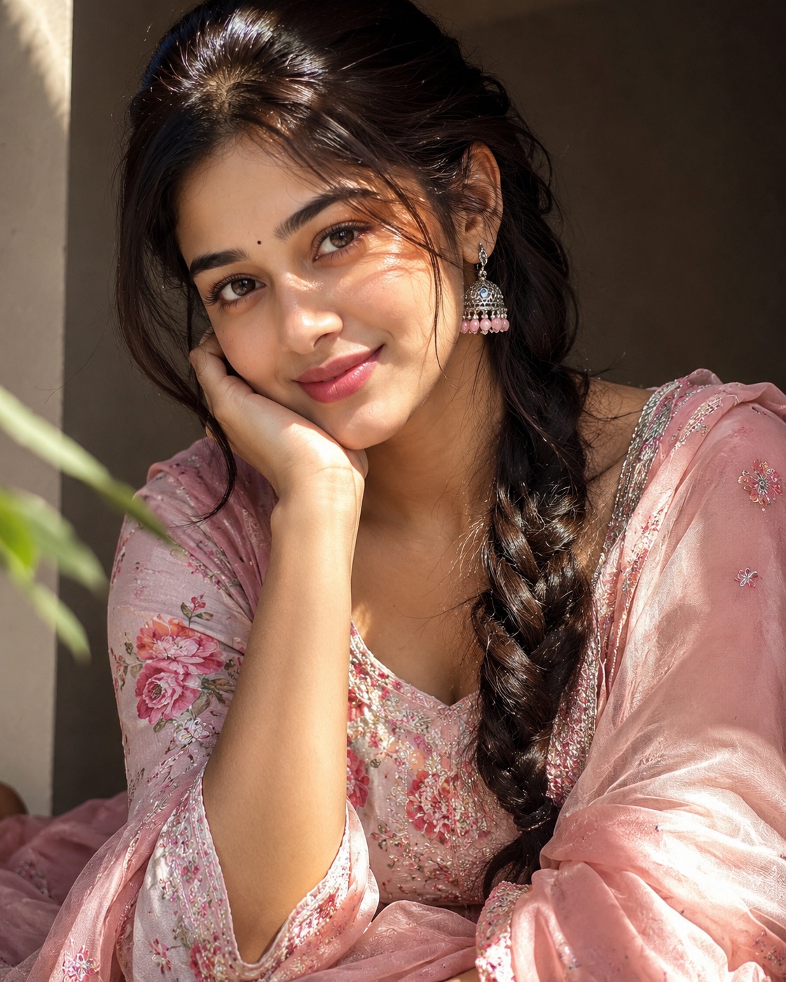 Pastel Floral Beauty Portrait