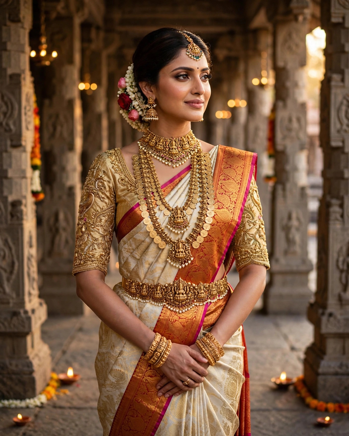 Royal South Indian Temple Bridal Editorial
