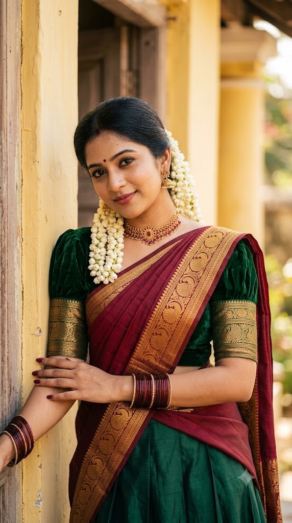 South Indian Half Saree Portrait