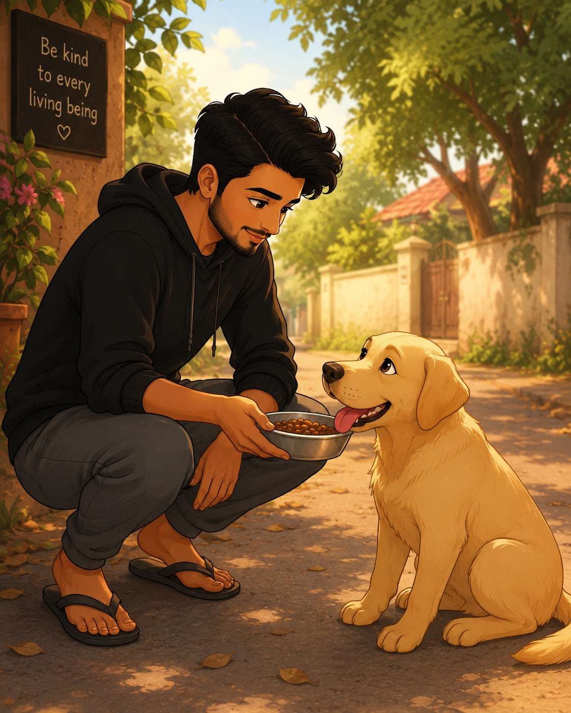 Storybook Labrador Friendship
