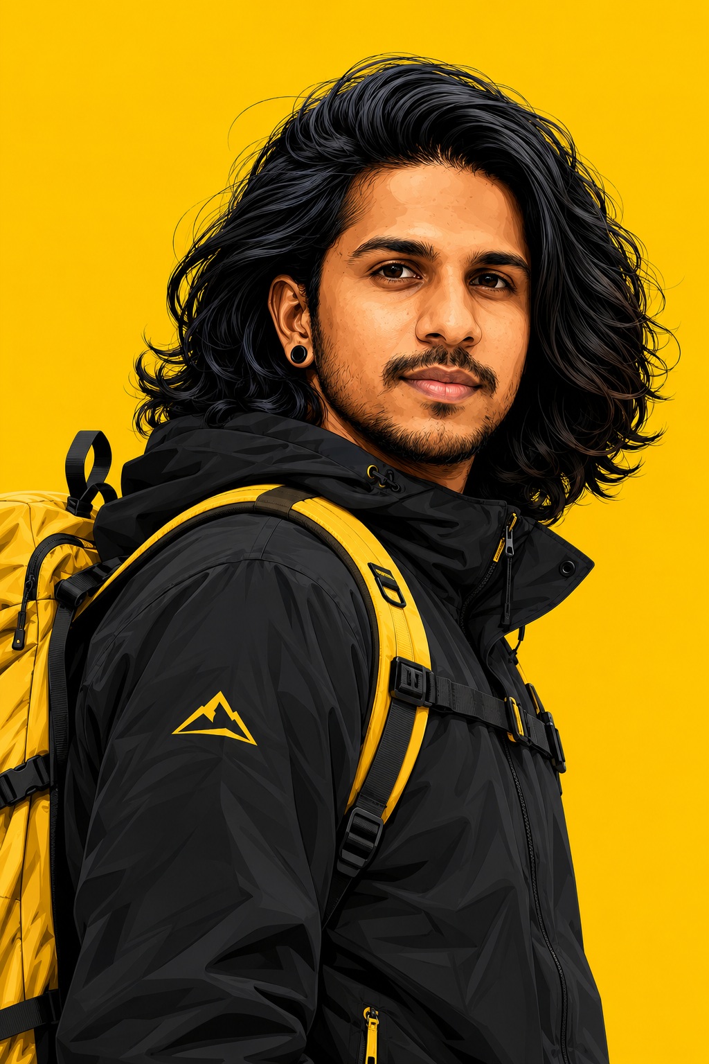 Yellow Expedition Vector Portrait